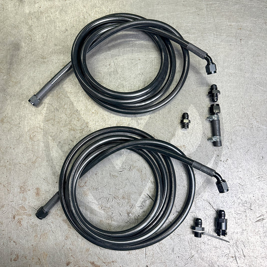 96-00 Civic E85 Compatible Black Stainless Steel Fuel Lines Kit - 6AN | Bolt On