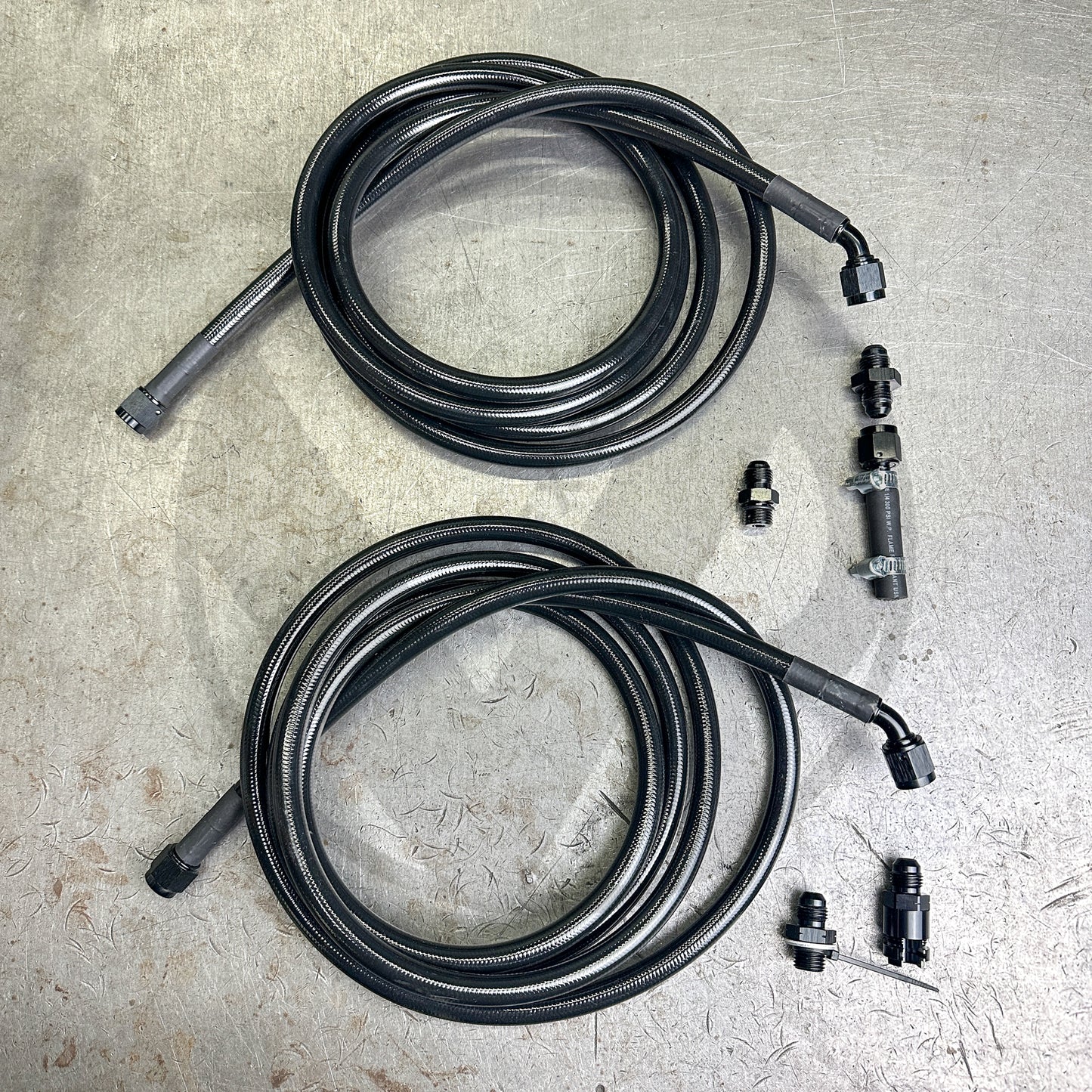 94-01 Integra E85 Compatible Black Stainless Steel Fuel Lines Kit - 6AN | Bolt On