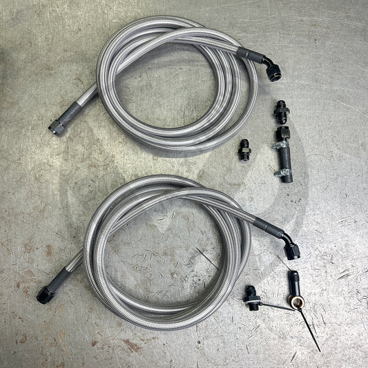 92-95 Civic E85 Compatible Stainless Steel Fuel Lines Kit - 6AN | Bolt On