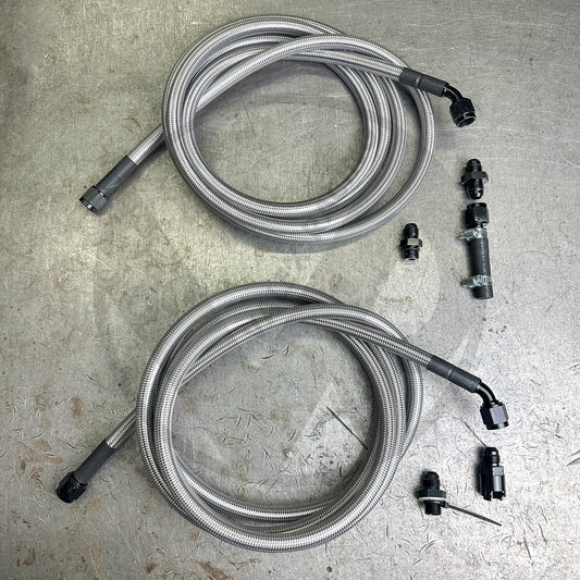 96-00 Civic E85 Compatible Stainless Steel Fuel Lines Kit - 6AN | Bolt On