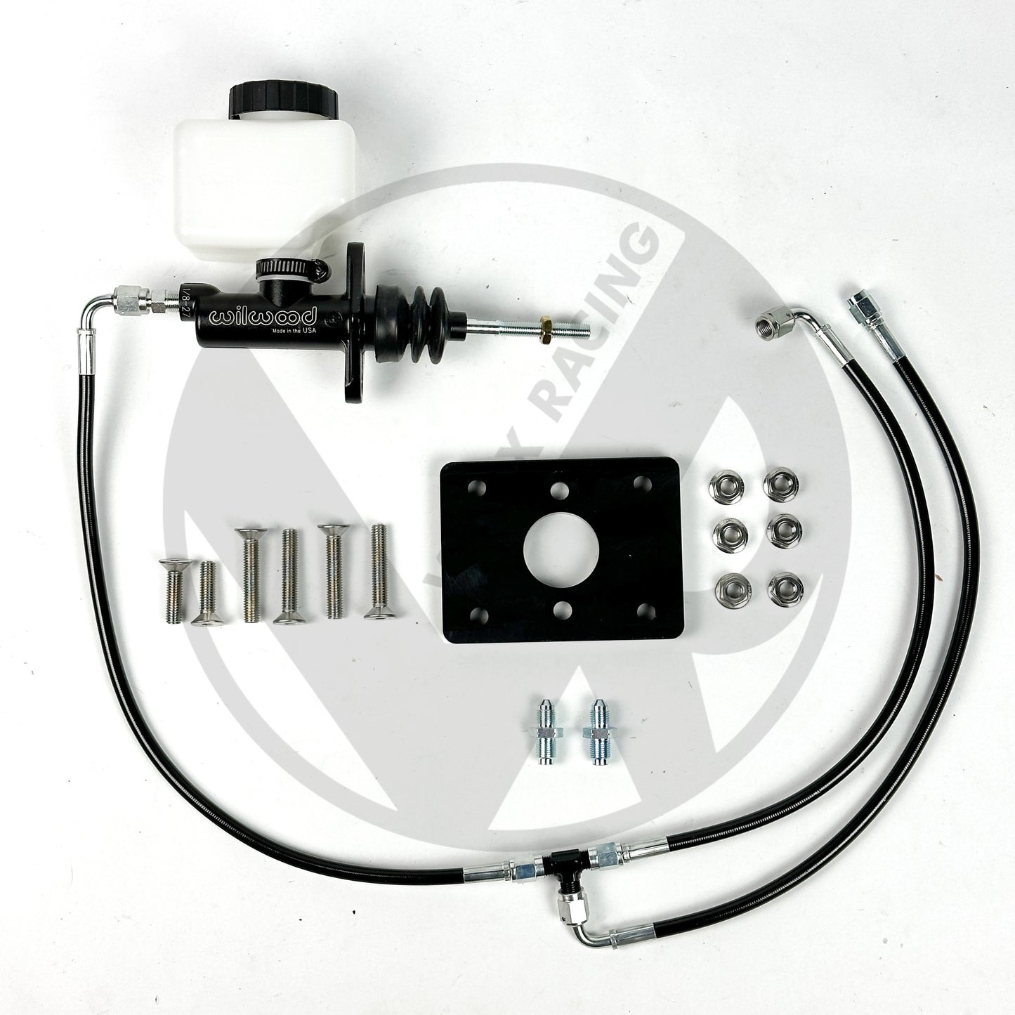Black Wilwood Brake Boost Delete Kit Black Brake Lines- Honda Acura EG, EK, DC