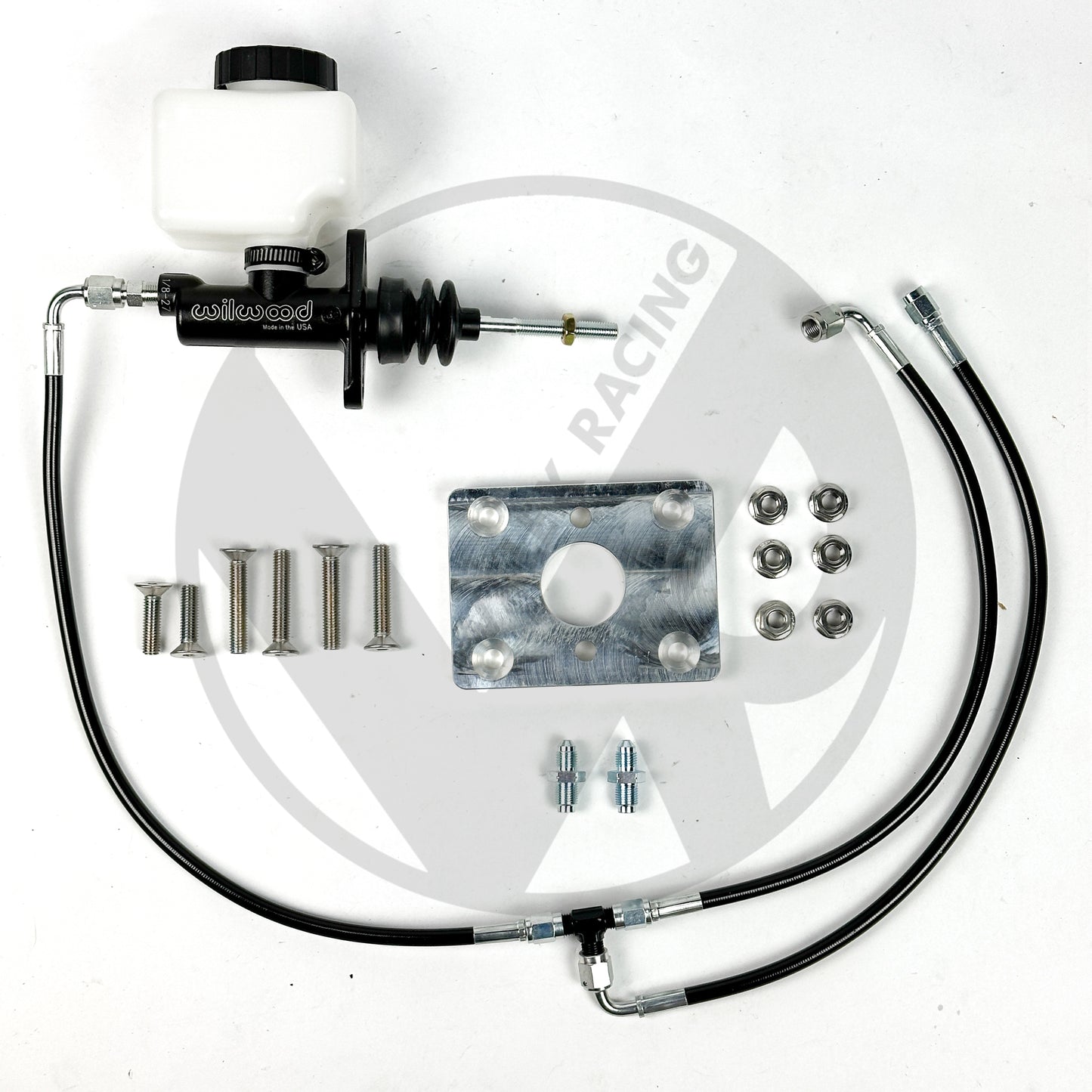 Black Wilwood Brake Boost Delete Kit Black Brake Lines- Honda Acura EG, EK, DC
