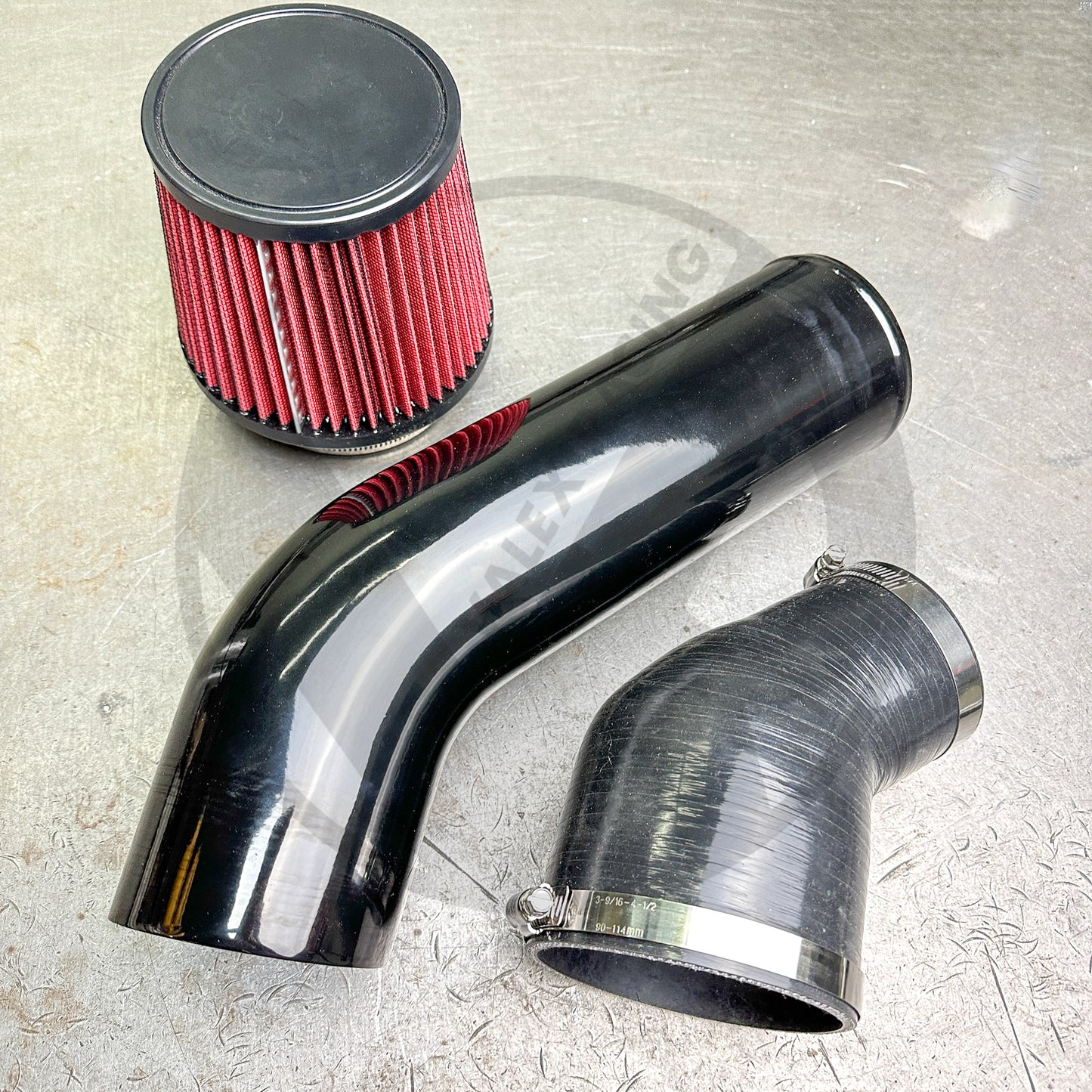 4" Inch Gloss Black Air Intake System for Honda Civic Acura Integra B16 B18 D16