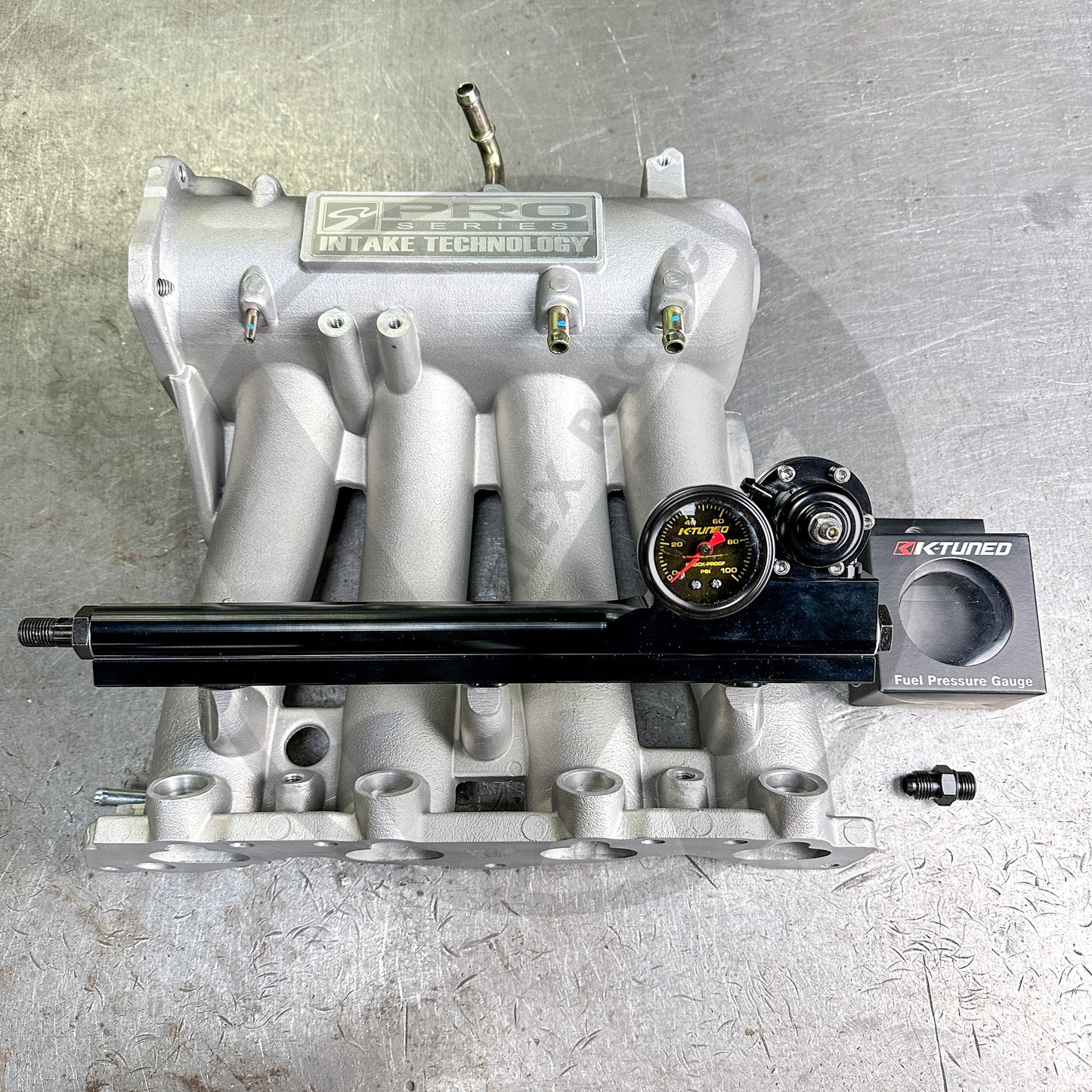 AEM Style Fuel System With K-Tuned Fuel Pressure Gauge for Honda D16Z6 D15 3 Bolt Style