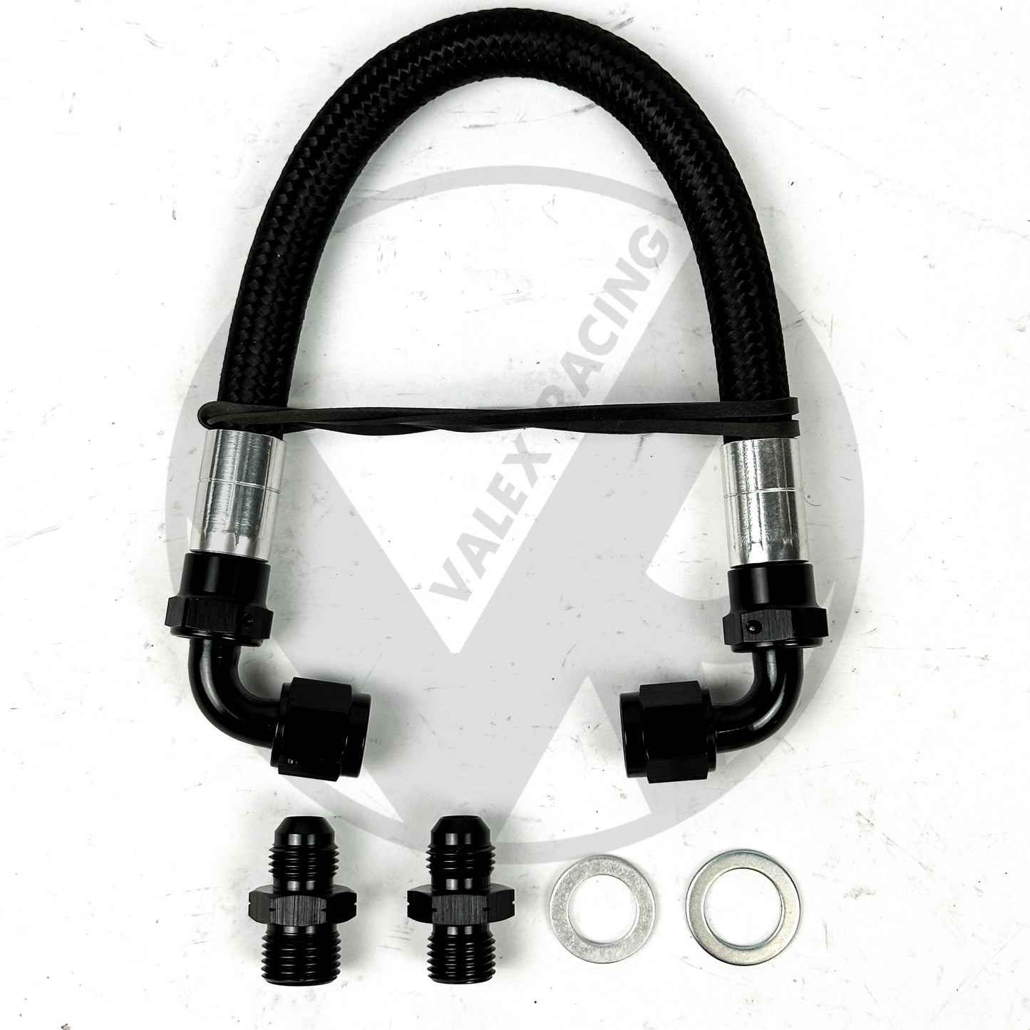Braided Power Steering Delete Line for 92-00 Honda Civic / 94-01 Acura Integra - Black
