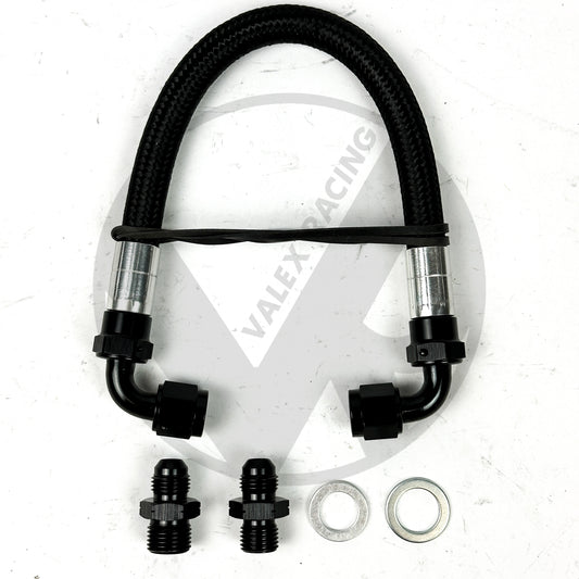 Braided Power Steering Delete Line for 92-00 Honda Civic / 94-01 Acura Integra - Black