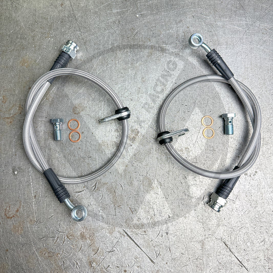 Stainless Steel Braided Front Brake Lines Upgrade For 17-20 Honda Civic Si