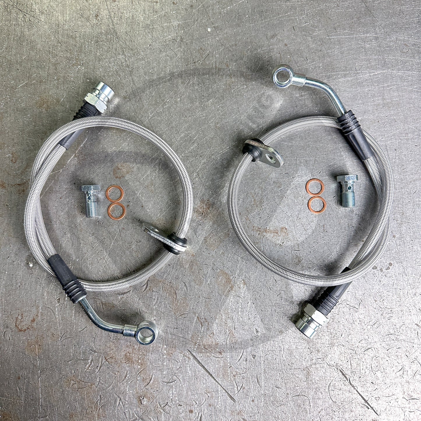 Stainless Steel Braided Front Rear Brake Lines Upgrade For 17-20 Honda Civic Si