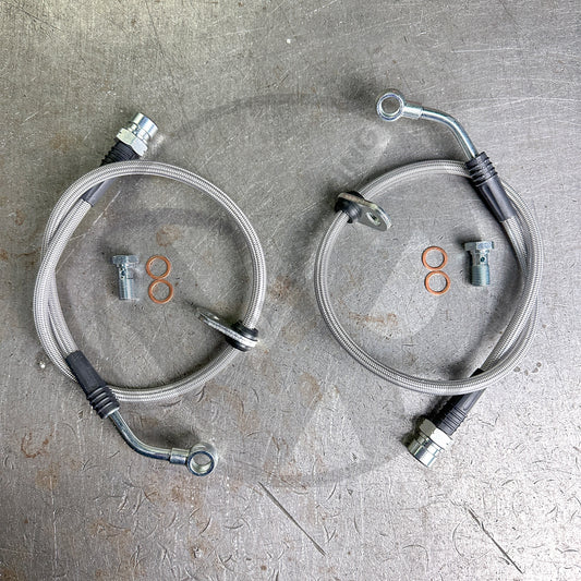 Stainless Steel Braided Rear Brake Lines Upgrade For 17-20 Honda Civic Si