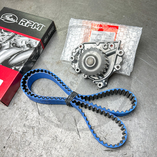 Gates Racing TRB Timing Belt / Honda OEM Water Pump Kit for Honda Acura B Series