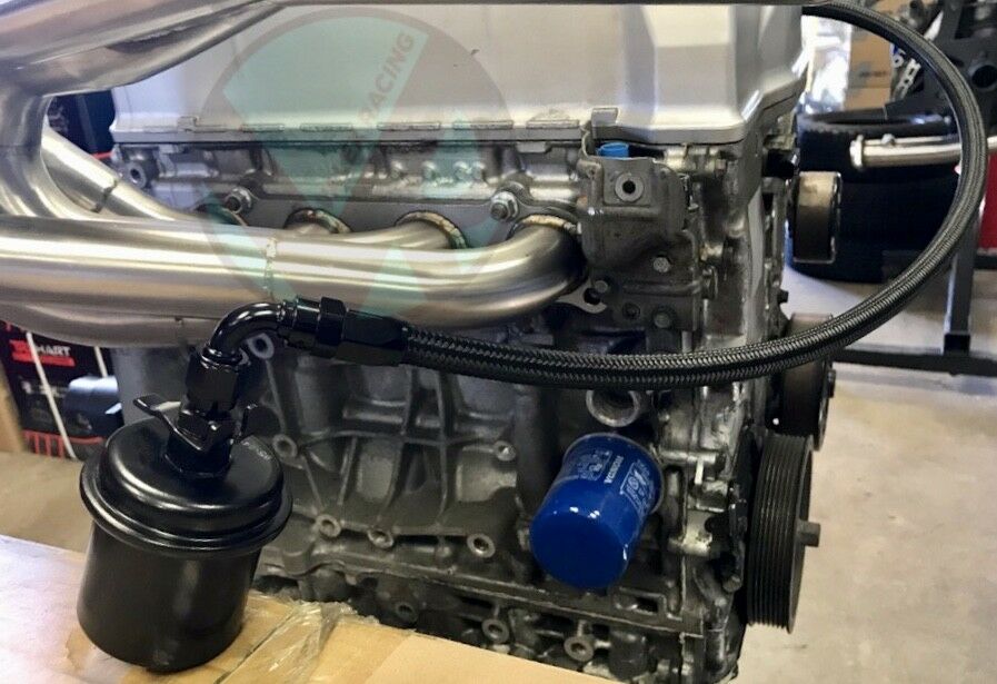 K-Tuned K Swap Fuel System EG EK DC2 AERO Style Regulator Black Fuel Rail