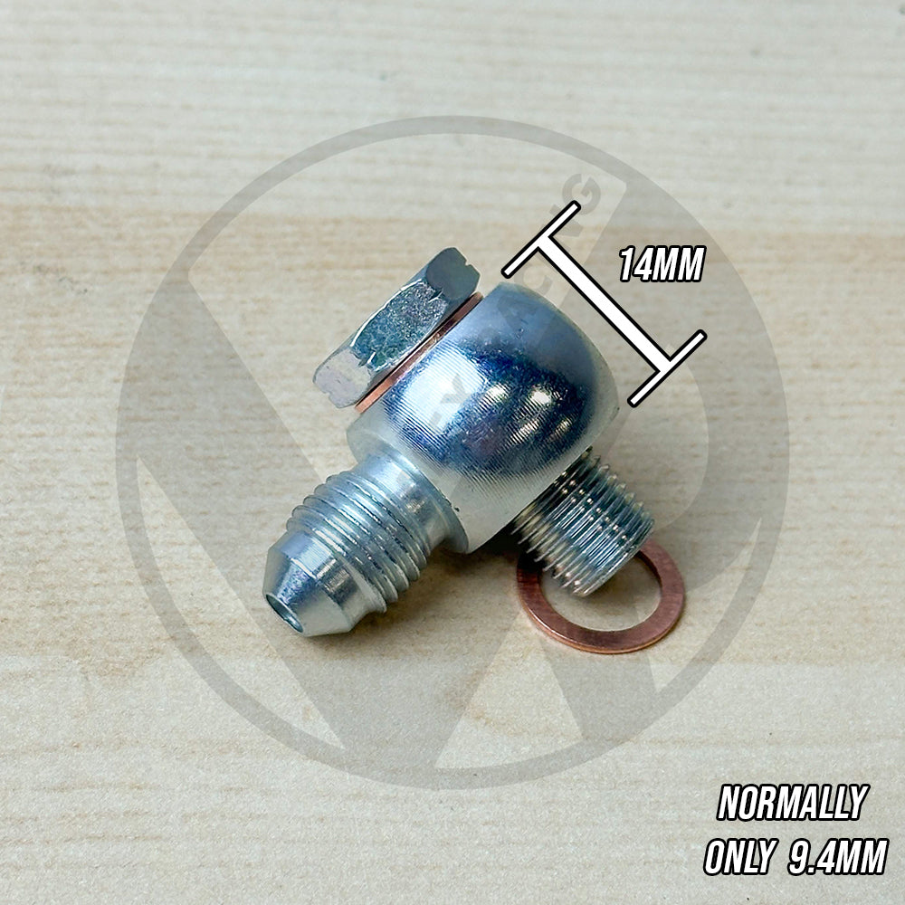 Steel THICK Banjo Bolt Fitting M10 x 1.0 (Metric 10mm) to 3AN -3 AN3