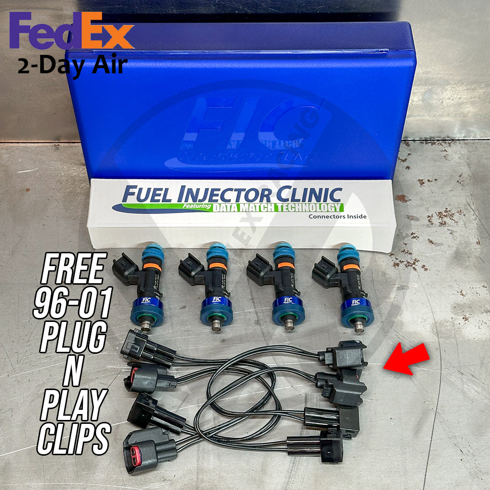 Fuel Injector Clinic 525cc Fuel Injectors for Honda Acura D16 B16 B18 B20 H22