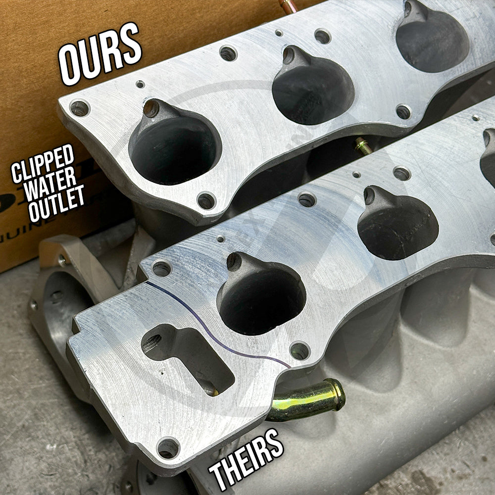 RBC Pro Clipped Ported Manifold K20 K24 Swap w Dual Pattern 70mm Blox Throttle Body (Stage 2)