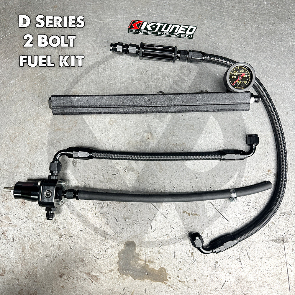 D Series Fuel Tuck System with AEM Style Fuel Rail & K Tuned Filter for Honda Civic D16Y8 Y7 2 BOLT