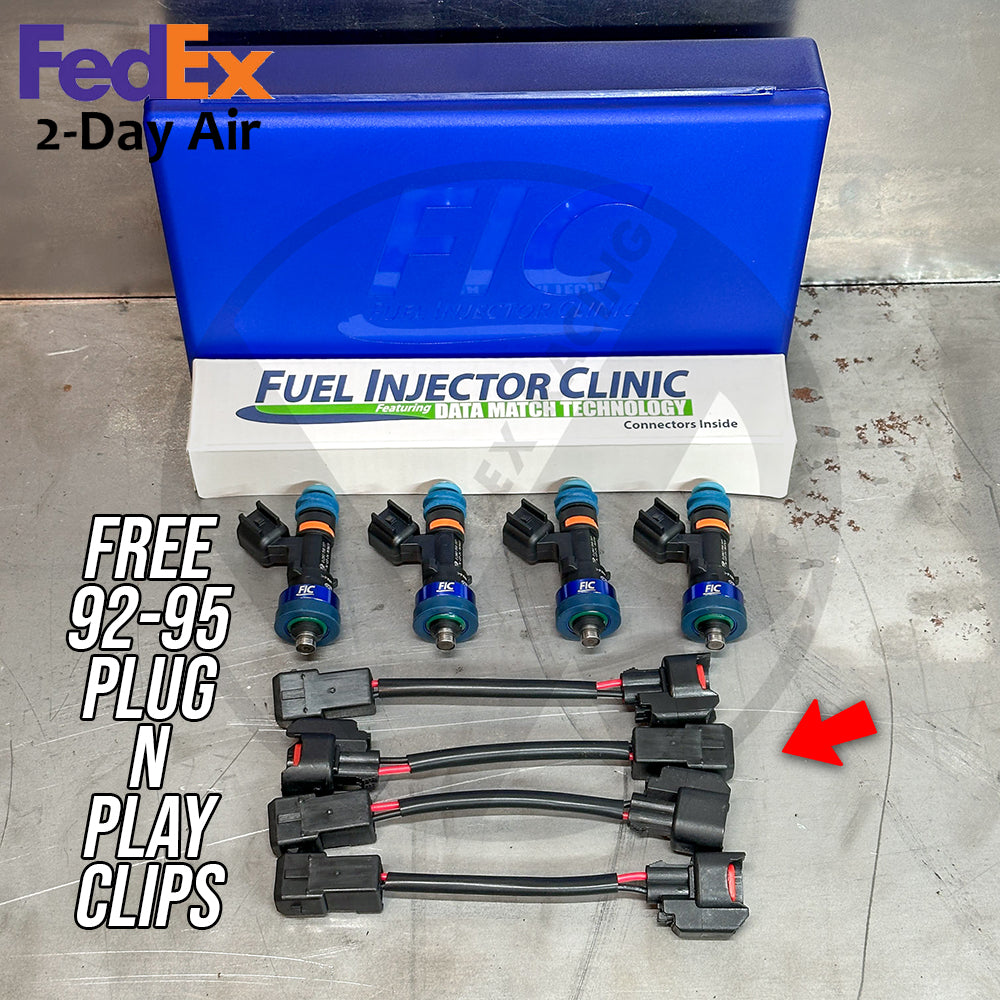 Fuel Injector Clinic 525cc Fuel Injectors for Honda Acura D16 B16 B18 B20 H22