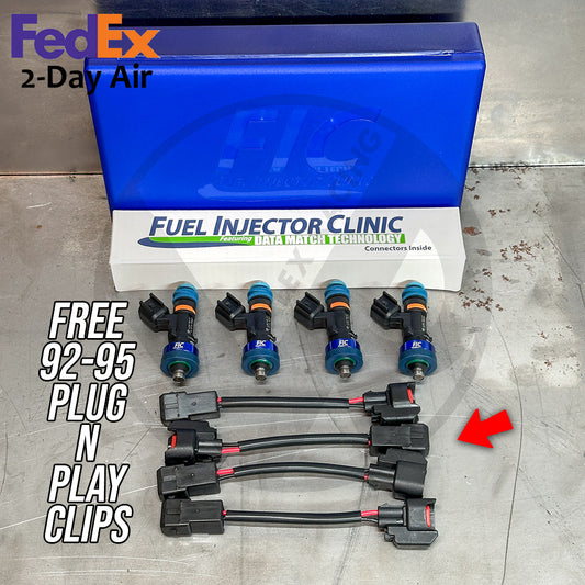 Fuel Injector Clinic 525cc Fuel Injectors for Honda Acura D16 B16 B18 B20 H22