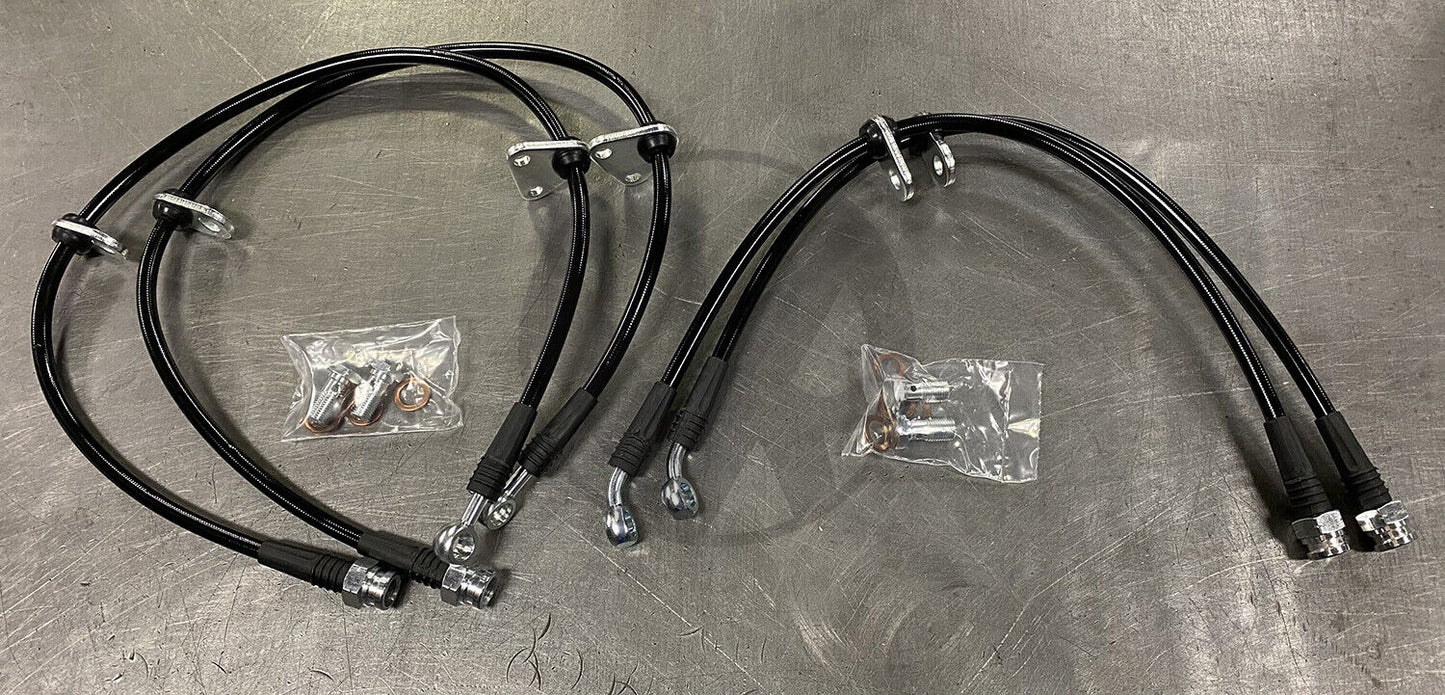 Stainless Steel Front and  Rear Brake Line Replacement Kit 92-95 Honda Civic EG With Rear Disk
