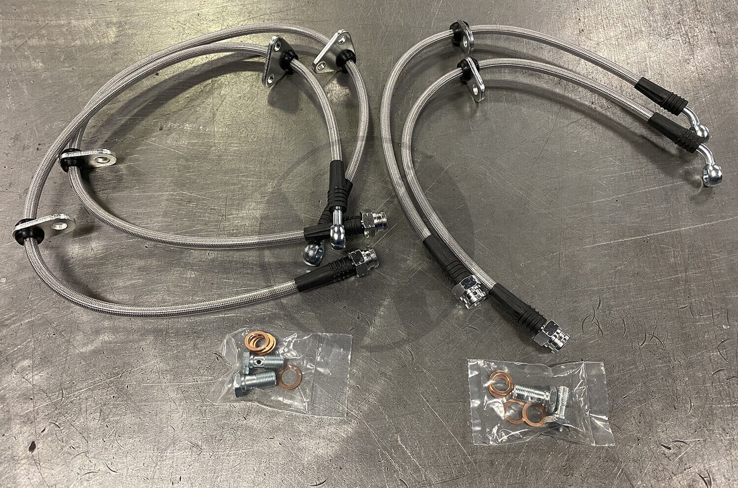 Stainless Steel Front and  Rear Brake Line Replacement Kit 90-97 Honda Accord