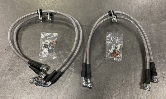 Stainless Steel Front and  Rear Brake Line Replacement Kit 96-00 Honda Civic EK (non Si) With Rear Disk