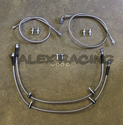 Complete Stainless Front Brake Line Replacement Kit 96-00 Honda Civic EK