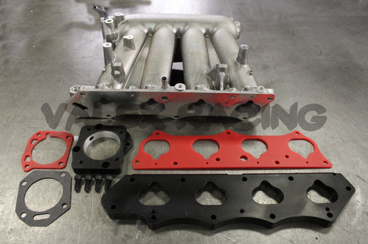 K20 to H22 Clipped RBC Intake Manifold & Skunk2 Intake and TB Adapter Plates