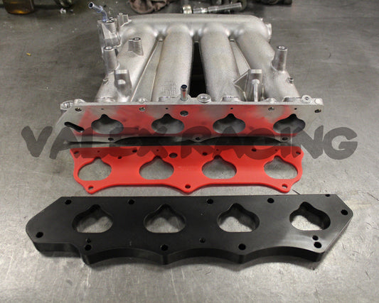 K20 to H22 Clipped RBC Intake Manifold W/ Thermal Gasket & Skunk2 Adapter Plate