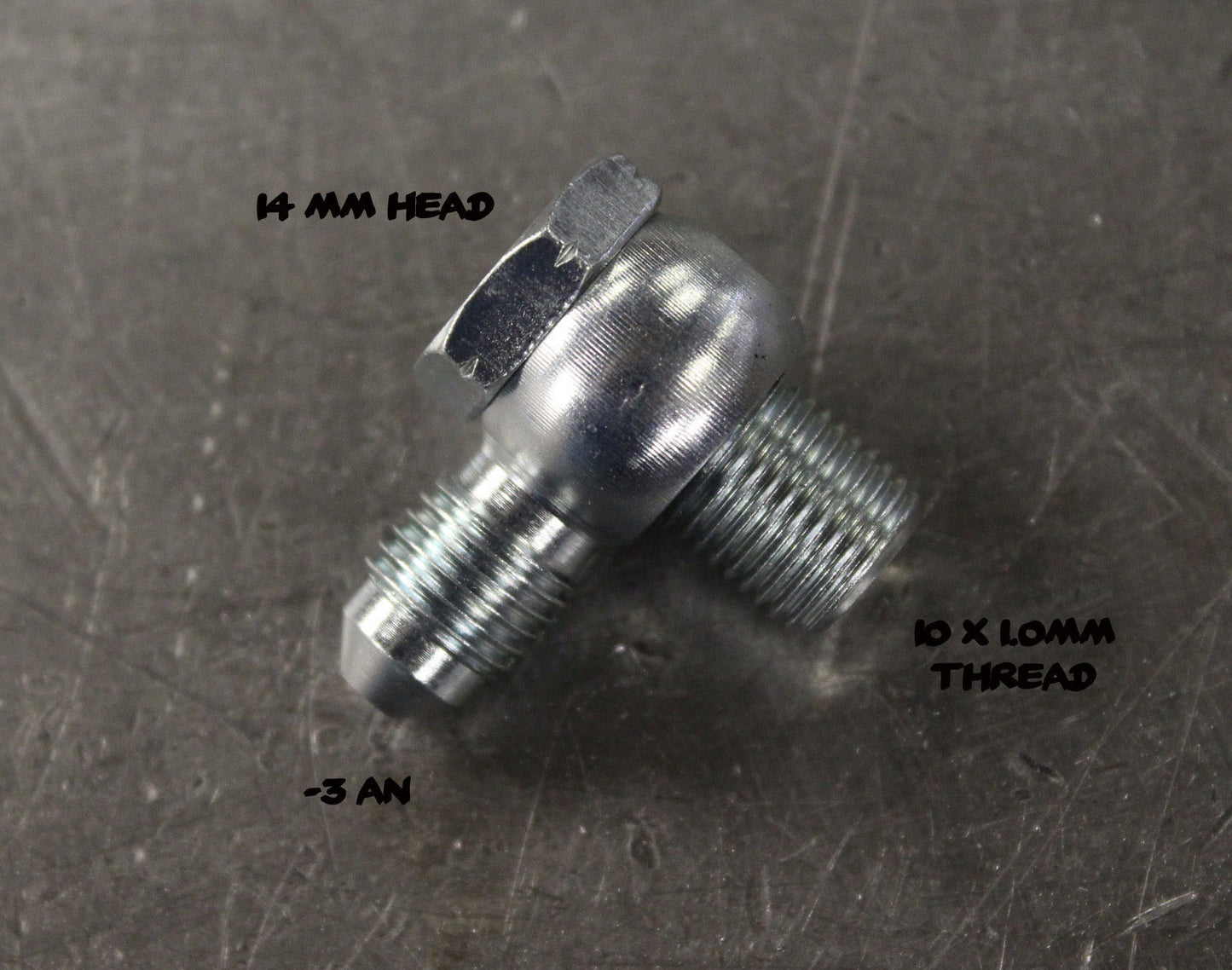 1 Steel Banjo Bolt Fittings M10 x 1.0 (Metric 10mm) to 3AN -3 AN3