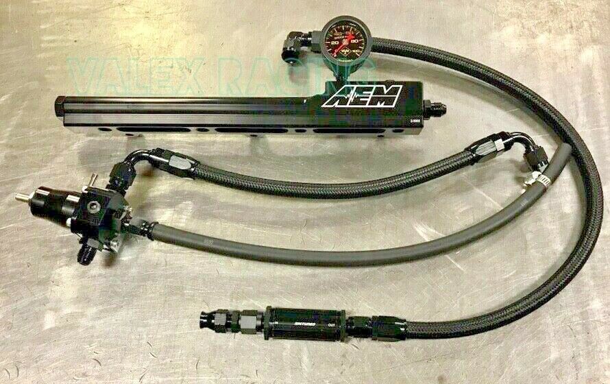 B Series Fuel Tuck System with AEM Fuel Rail & K Tuned Filter for Honda Civic Acura Integra