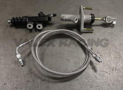 1992-1995 Honda Civic Exedy Master & Slave Cylinder & Stainless Steel Clutch Line Kit