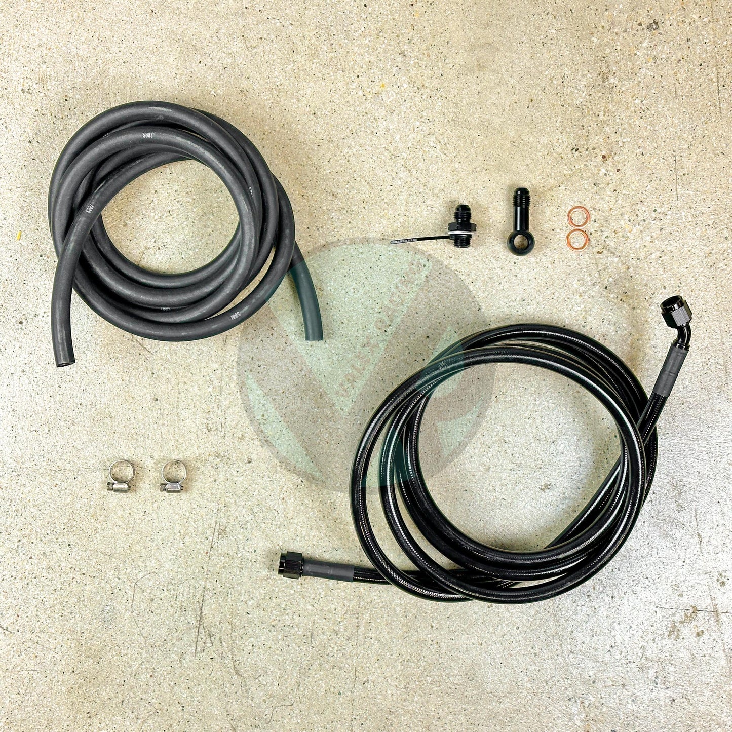 94-01 Acura Integra Black Replacement Stainless Steel Fuel Feed Line & Rubber Return