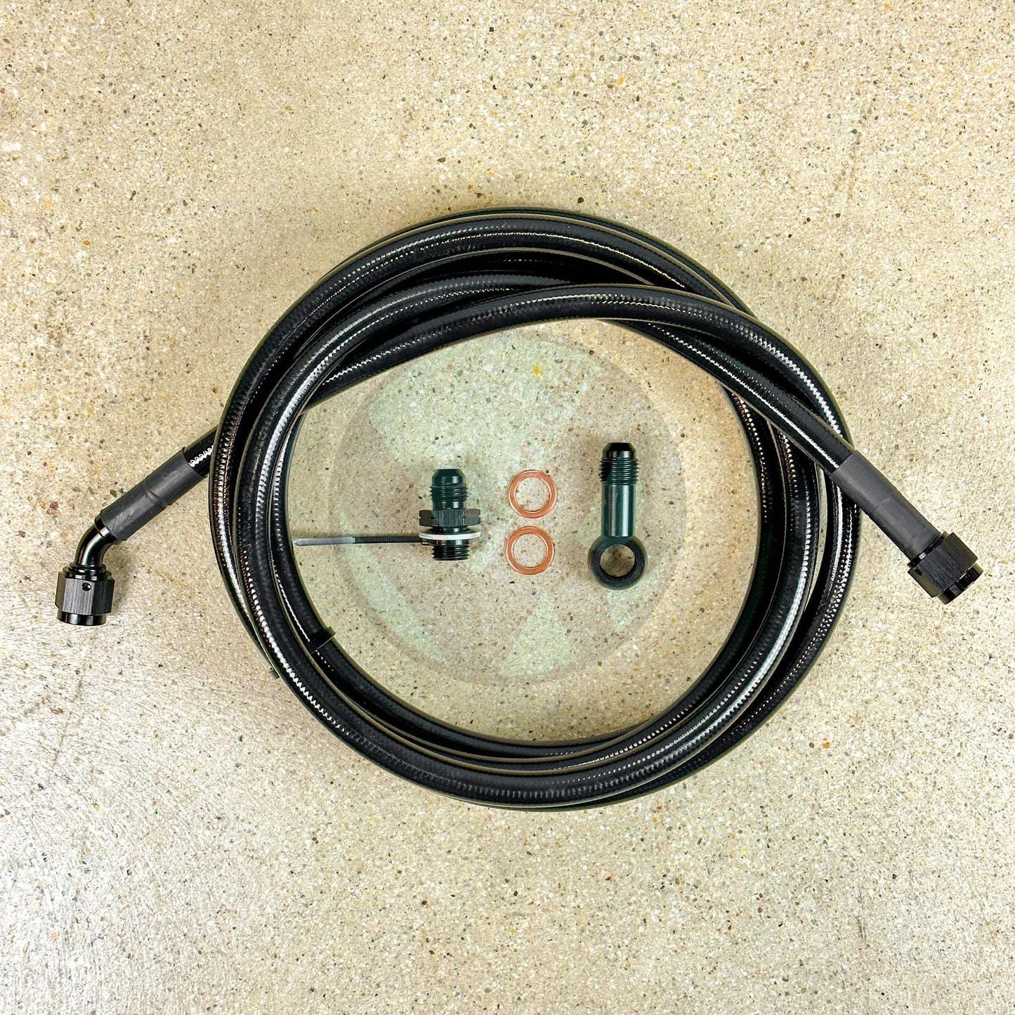 94-01 Acura Integra Replacement Black Stainless Steel -6 Fuel Feed Line
