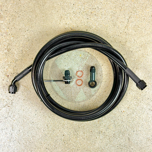 94-01 Acura Integra Replacement Black Stainless Steel -6 Fuel Feed Line