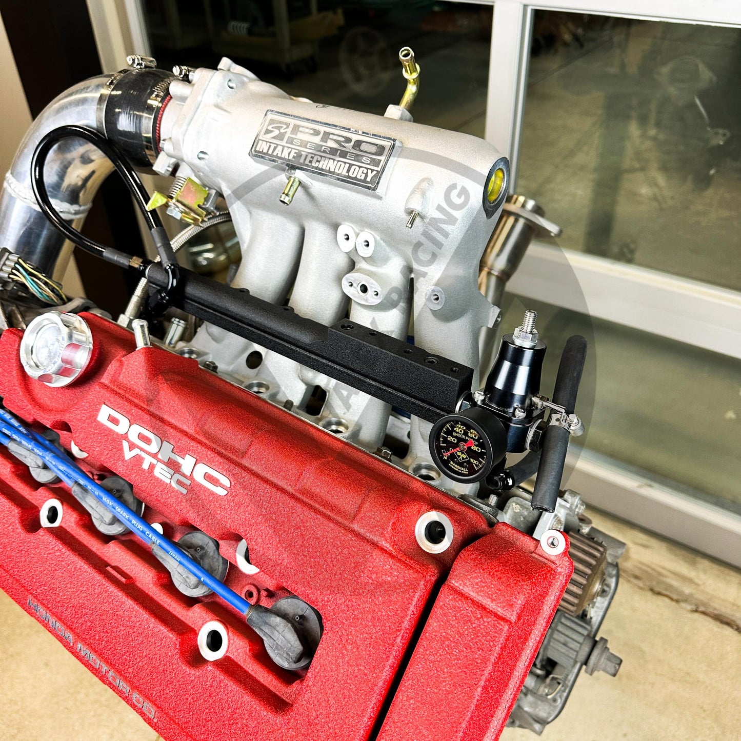 AEM Style Fuel Rail / Regulator / Fuel Return Line / Gauge Package for Honda B Series / EG / EK / DC / EF