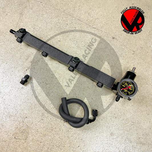 AEM STYLE FUEL RAIL / REGULATOR / FUEL LINE / GAUGE PACKAGE FOR HONDA PRELUDE H22 H2B