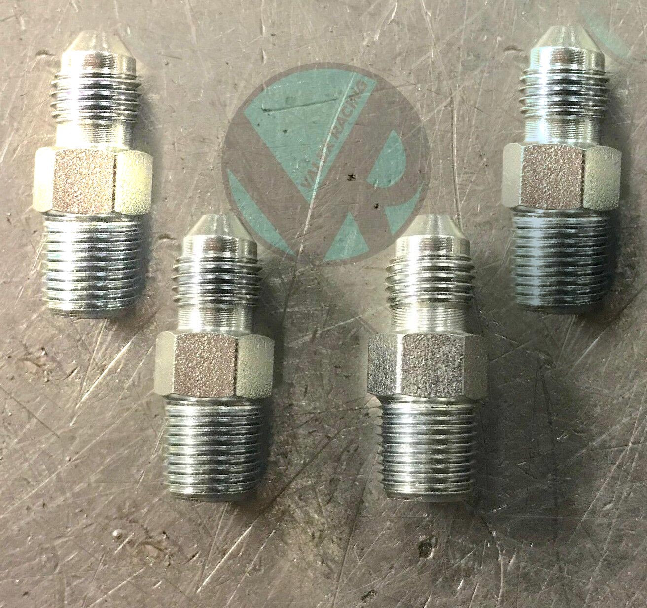 4 Steel Adapter Fittings 1/8 NPT (National pipe thread) to -3AN