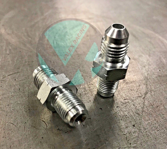 2 Steel Brake Adapter Fittings M10 x 1.0 (Metric 10mm) to 4AN -4 AN4