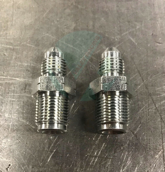 2 Steel Brake Adapter Fittings M12 x 1.0 (Metric 12mm) to 3AN -3 AN3