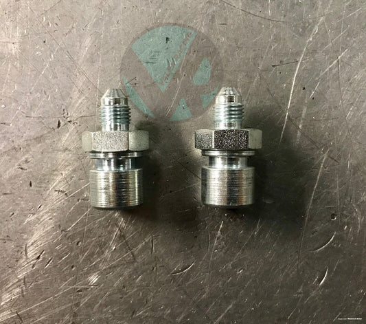 2 Steel Brake Adapter Fittings M10 x 1.0mm (female inverted flare) to 3AN -3 AN
