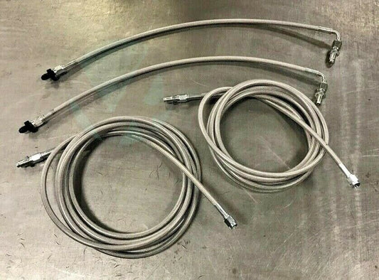 Complete Stainless Rear Brake Line Replacement Kit 96-00 Honda Civic w/rear drum